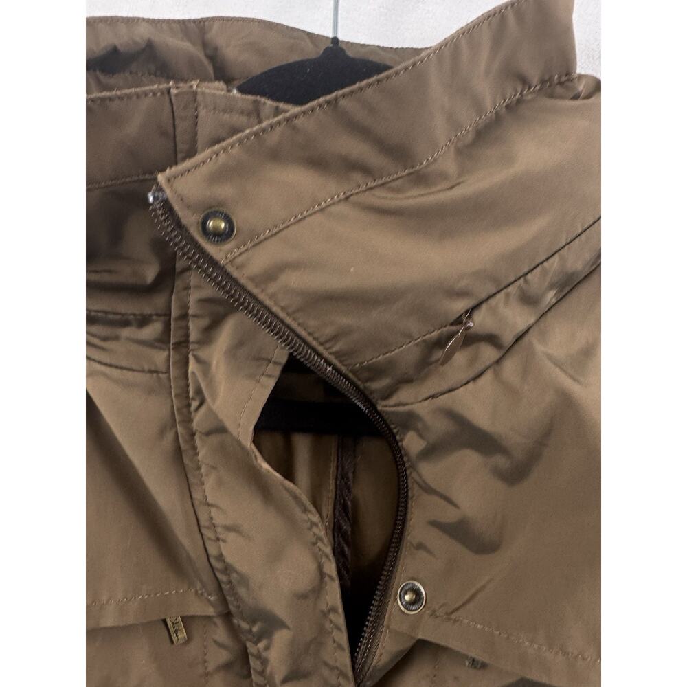 Cole Haan Women’s Taupe Hooded Raincoat Lightweight Mock Neck Jacket XL - Picture 5 of 16